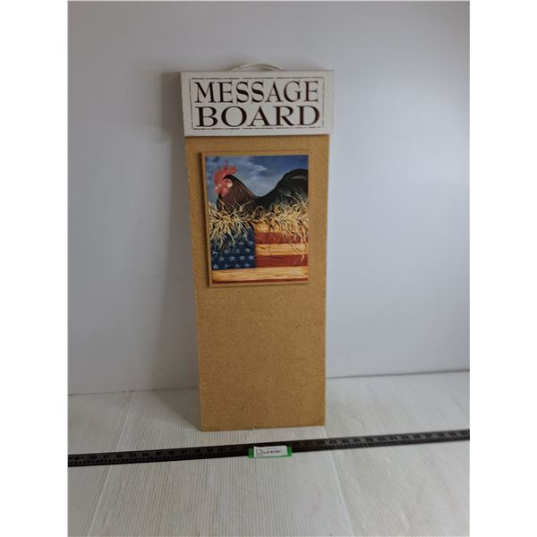 US Themed Pin-Up Message Board - 28" x 11"
