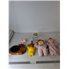 Image 1 : (2) Vintage Cabbage Patch Dolls, Rabbit Piggy Bank, Fisher Price Music Box Teddy Bear, Misc