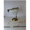 Image 1 : Brass Desk Lamp 13"x15" (powers on)