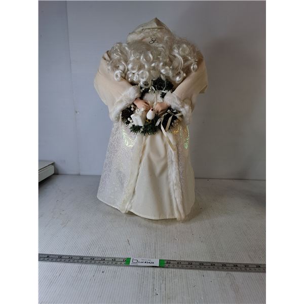Decorative White And Cream-Toned Christmas Holiday Figure 24"