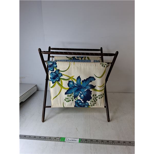 Vintage Folding Wooden Yarn And Sewing Caddy 16"x13"x17" ( cannot ship)