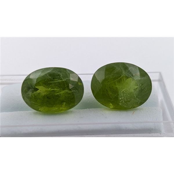 *^25.8 ct Certified Himalayan Peridot gemstone pair ($12,900 Appraisal)