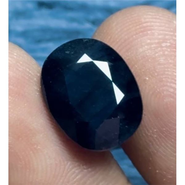 *^11.05 ct Certified Deep Blue Sapphire gemstone ($13,260 Appraisal)