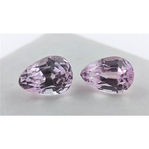 *^15.8 ct Certified Pink Kunzite gemstone pair ($7,900 Appraisal)