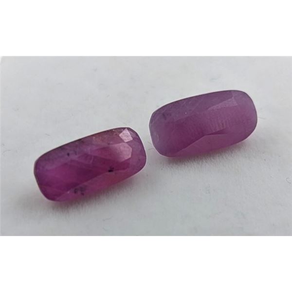 *^9.48 ct Certified Untreated Ruby gemstone pair ($12,050 Appraisal)