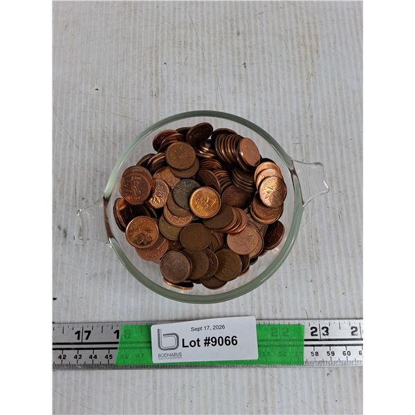 Pyrex Glass Bowl & Pennies