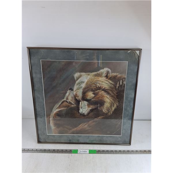 Framed Wall Art Print by Gail Adams 23" x 23", Damaged Glass
