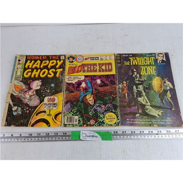 Vintage Comics - Billy The Kid, The Twilight Zone & Happy Ghost