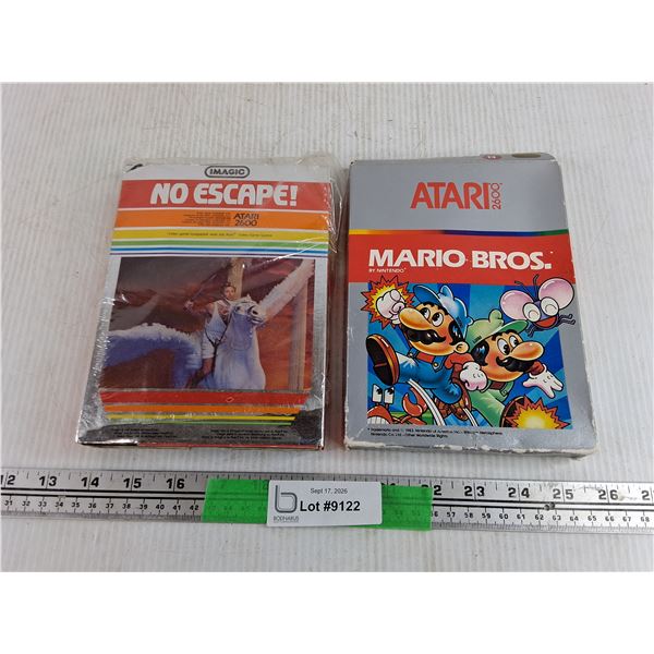 Vintage Atari 2600 Game Cartridges - No Escape, Mario Bros