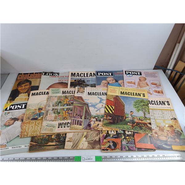 Vintage Magazines - Post, Look, Macleans, Chatelaine