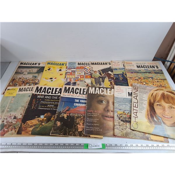 Vintage Macleans & Chatelaine Magazines