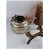 Image 2 : Metal Tea Pot, Stand & Glass Jug