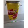 Image 1 : Vintage Olympic Pure Lard Metal Pail 17.5" Tall- Can't Ship