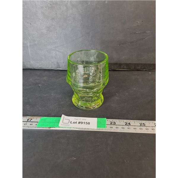 Uranium Glass Tumbler 4"