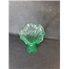 Image 2 : Uranium Glass Ruffled Vase 9.5" Tall