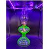 Image 3 : Uranium Glass Oil Lamp with Chimney 18.5" Tall
