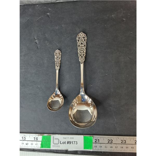 (2) Sterling Silver Spoons up to 8.75"