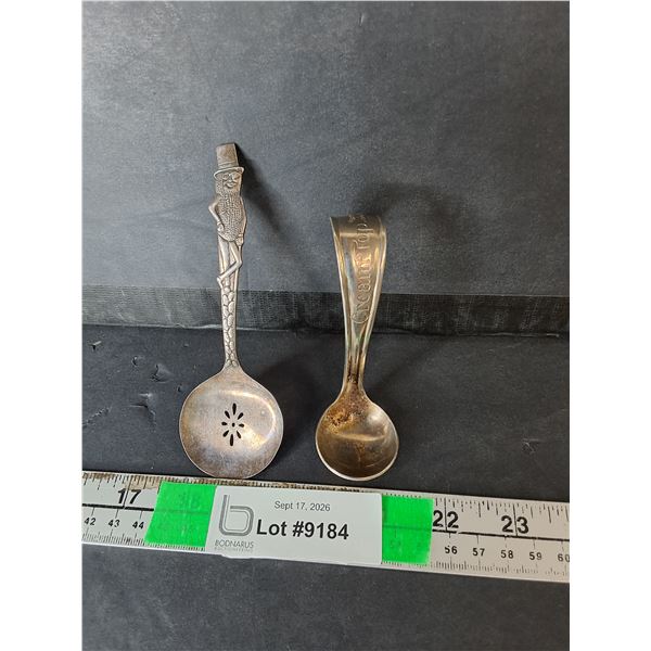 Mr. Peanut & CreamTop Silver Plated Spoons