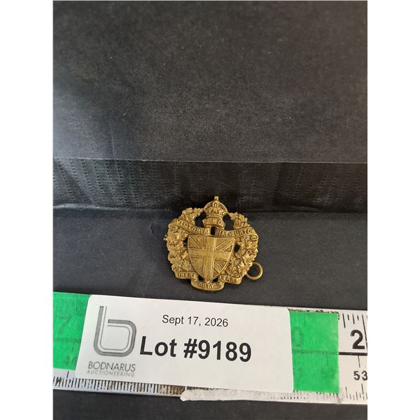 Vintage Brass Canadian Military Pin