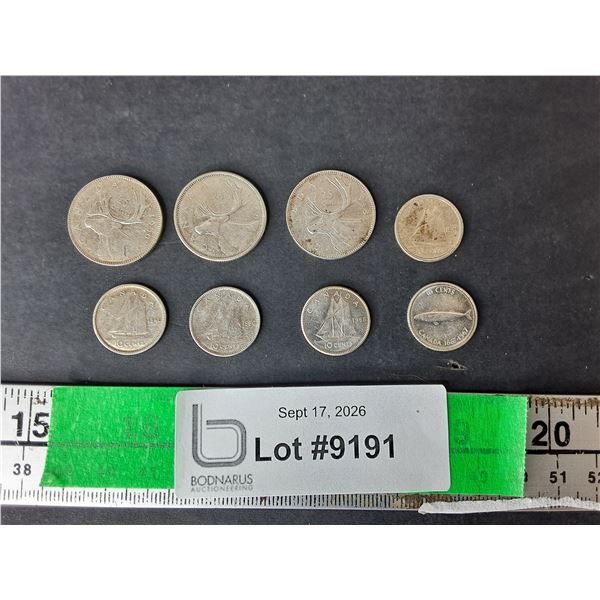(8) Vintage Silver Canadian Coins