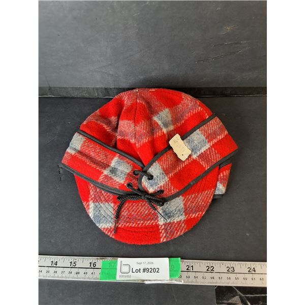 Plaid Wool Cap- 7 3/8