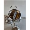 Image 2 : Metal MCM Style Chrome Ceiling Lamp 14"