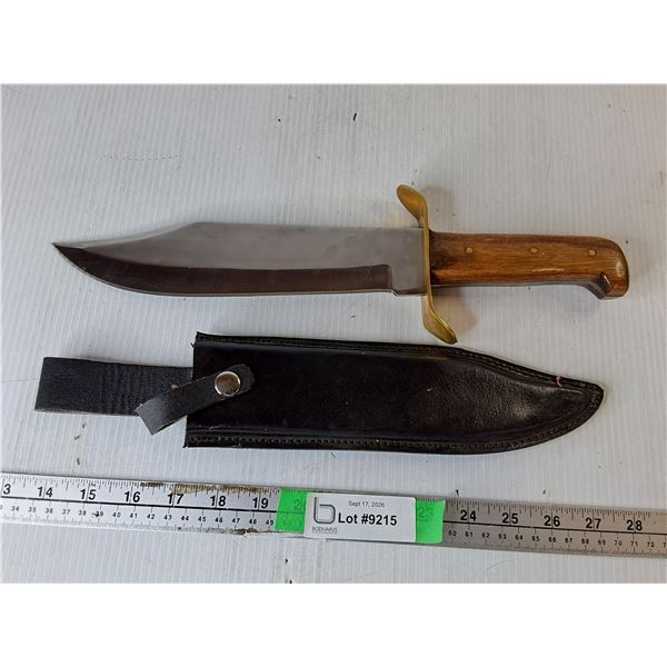15" Bowie Knife with Leather Style Sheath