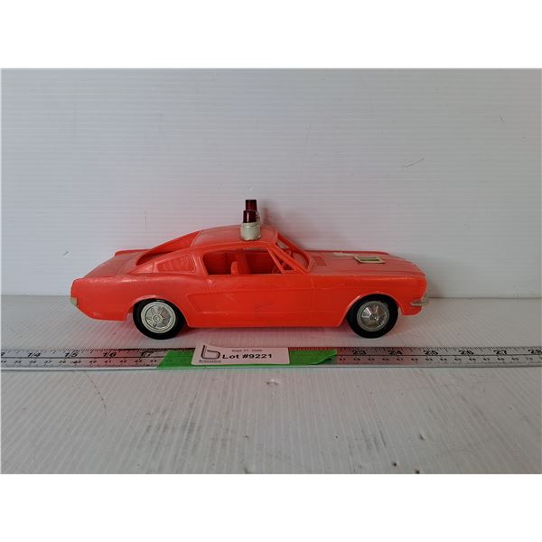 Vintage Plastic Model Police Car, Approx. 1:18 Scale
