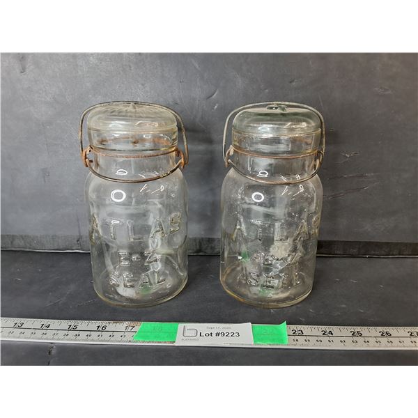 (2) E-Z Seal Canning Jars 7.25"
