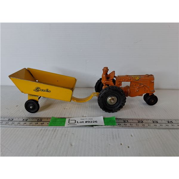 Minneapolis- Moline Lincoln Model Tractor & Dump Trailer Cart