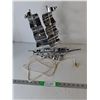 Image 1 : Mid Century Chrome Ship Table Lamp 14.25" Tall- Powers On
