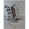 Image 5 : Mid Century Chrome Ship Table Lamp 14.25" Tall- Powers On
