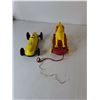 Image 3 : Plastic Cowboy Boot Coinbank, Toy Pullhorse & Windup Racecar
