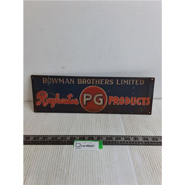 Bowman Brothers Limited Metal Advertising Sign - 15.5" x 5"