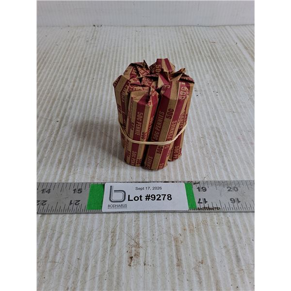 (7) Rolls of Canadian Pennies