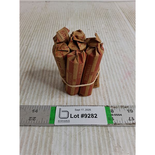 (7) Rolls of Canadian Pennies