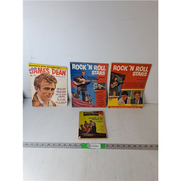 Falcon City Frame-Up Book, Rock'n Roll Stars & James Dean Magazines