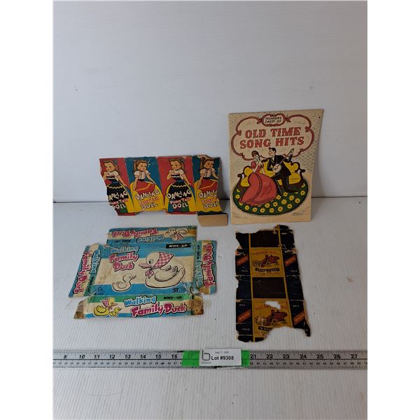 Vintage Toy Boxes & Old Time Songbook