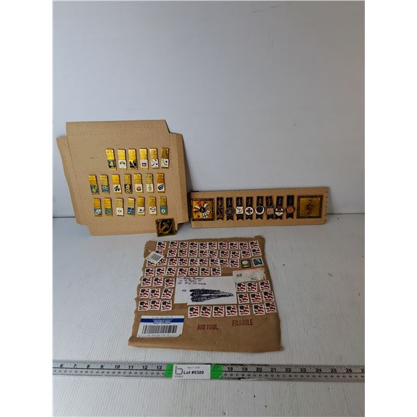 USSR Hockey Championship Pins & U.S. Stamps