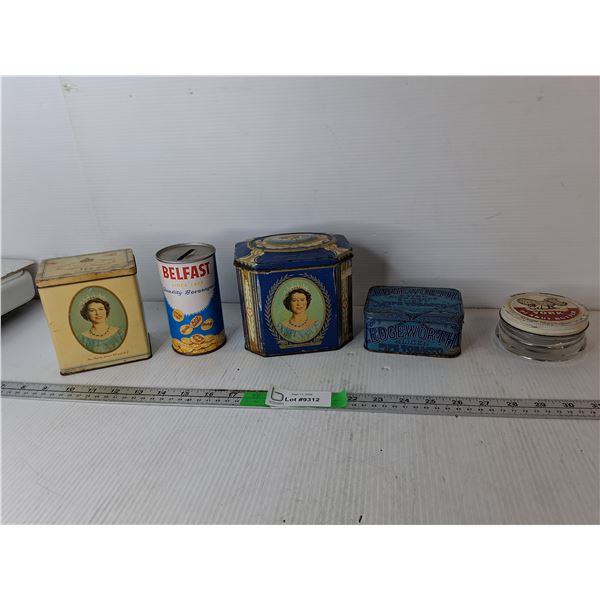 Vintage Tins & York Peanut Butter Glass Container