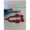Image 2 : Vintage Diecast Farm Truck, Excavator, Trailor Frame, Blade