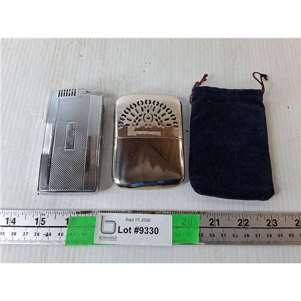 Vintage Pocket Hand Warmer & Combination Light/Cigarette Holder- Both As Is