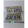 Image 1 : (2) 1972 Saskatchewan License Plates