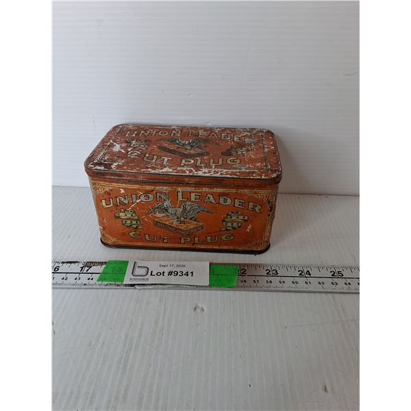 Vintage Union Leader Cut Plug Tin