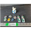 Image 1 : Bottle Cap Style Pins, Canada Dry Lighters, Dalmations Toy- Can't Ship
