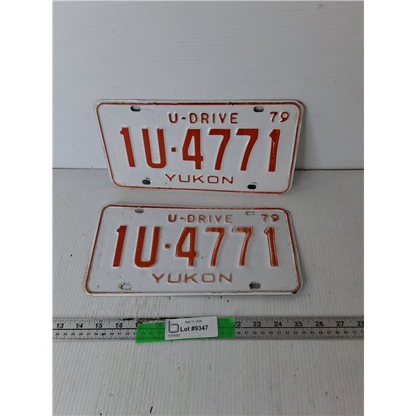 (2) Yukon 1979 License Plates
