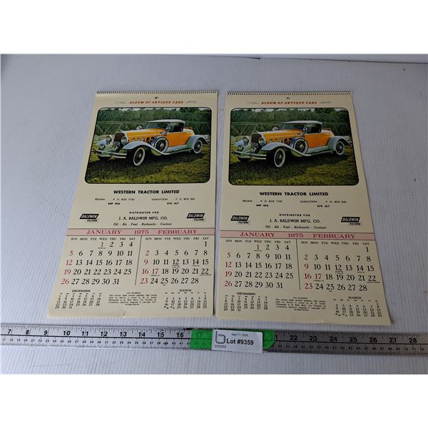 (2) Western Tractor Limited 1975 Wall Calendars