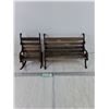 Image 1 : Miniature Metal & Wood Rocking Chair and Park Bench