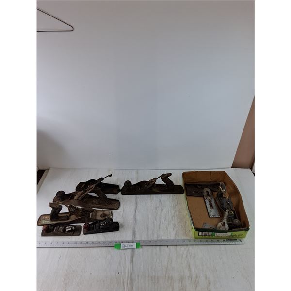 (7) Manual Wood Planers, (5) Blades, As-Is