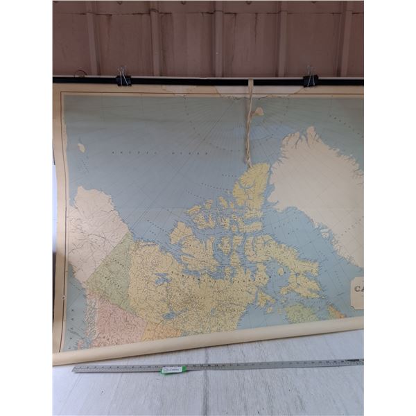 Map of Canada 1966, 5' x ~6', Pickup Only